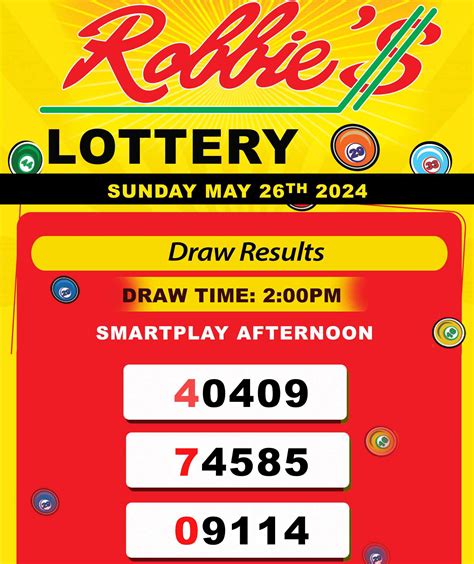 robbie lottery results
